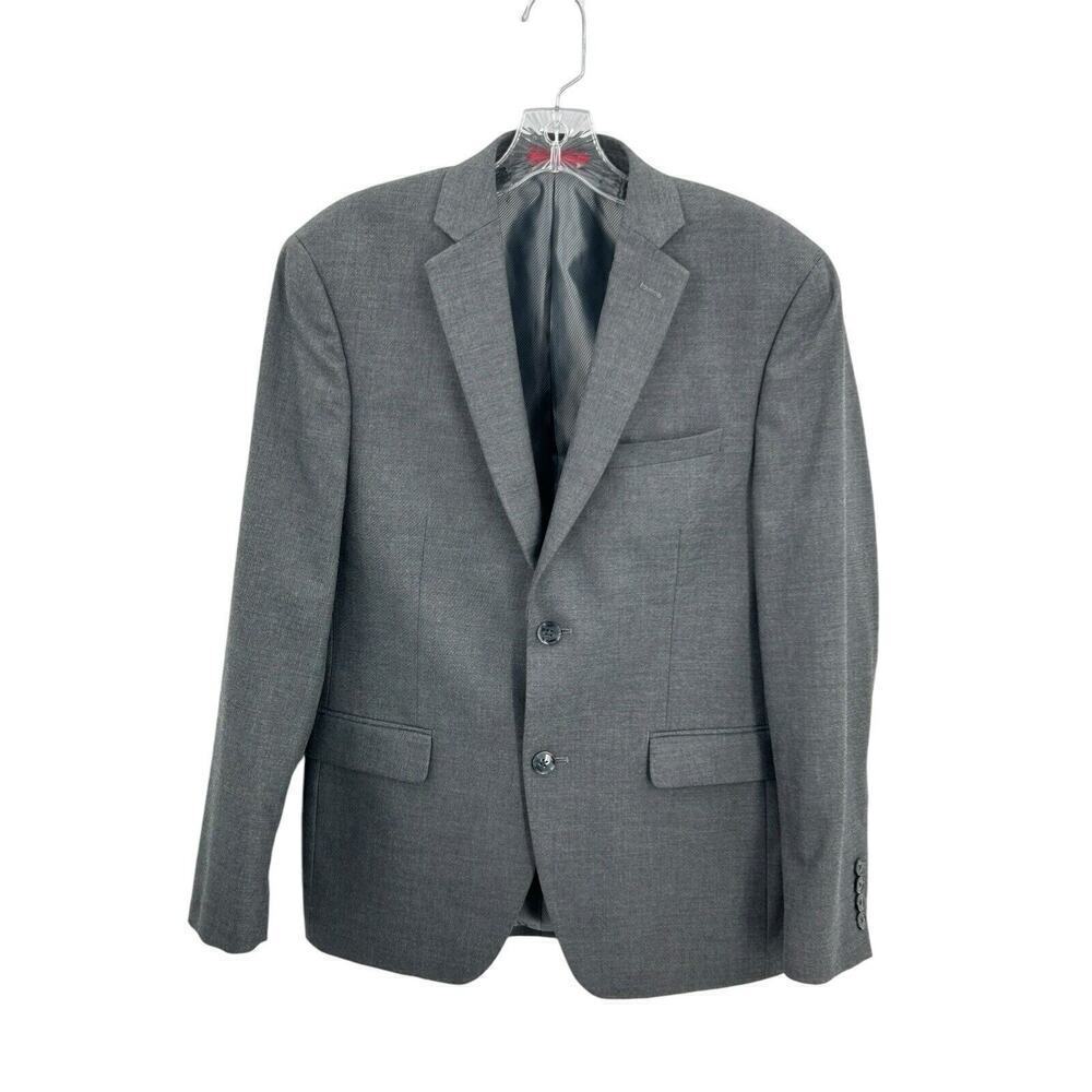 Alfani Jacket Slim Fit 36 S Gray Two Button Sport Leisure Jacket Lined Versatile